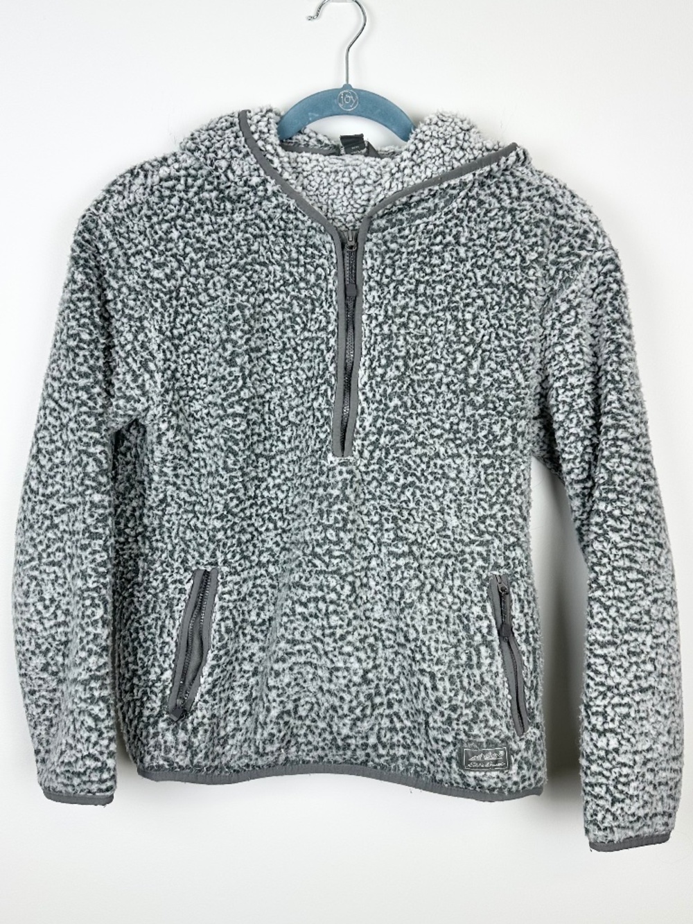 Eddie Bauer Gray Fireside Plus Quarter Zip Hoodie Pullover XS